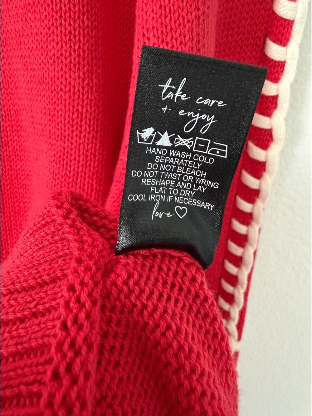 NIC + ZOE NWT Dashing Down Crew Neck White Trim Red Hi-Low Sweater Size XL - Picture 8 of 9